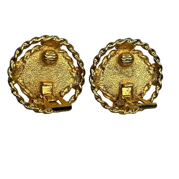 Vintage gold with pearl earrings - Picture 4 of 6